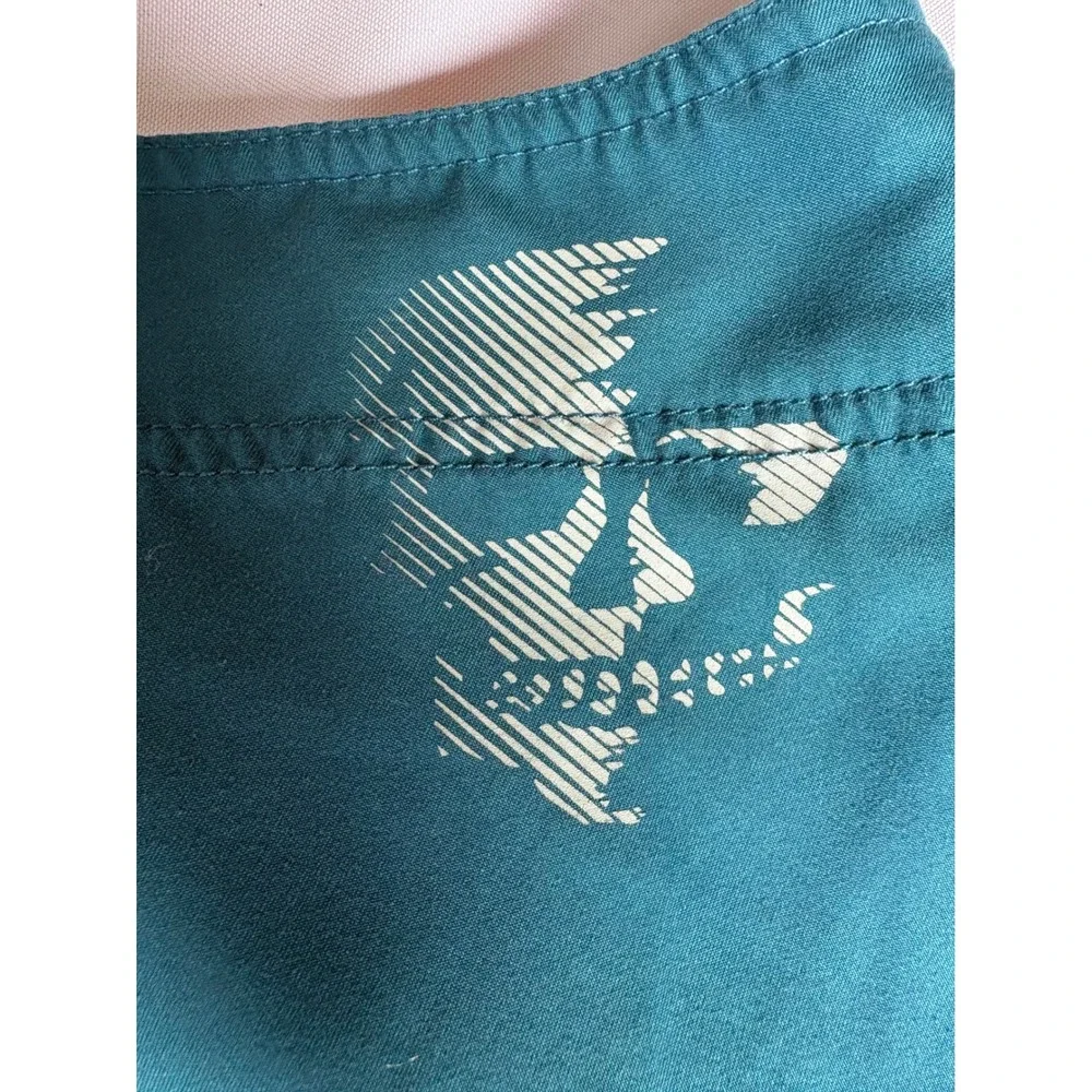 Salt Life Mens Board Shorts Teal Blue Lace Up Logo Graphic Cargo Pocket Surf‎ 36